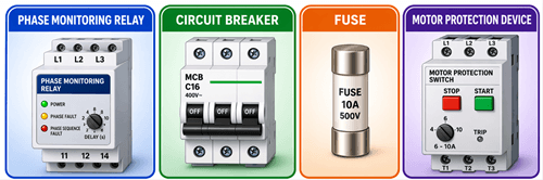 Figure 9. Phase Monitoring Relay vs Other Protection Devices