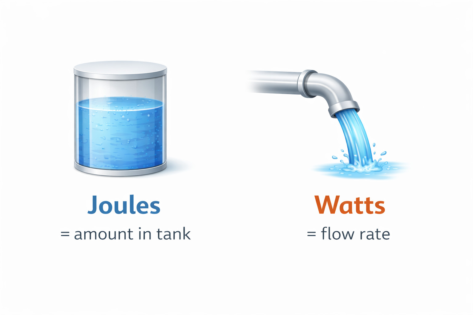 Figure 2. Joules and Watts