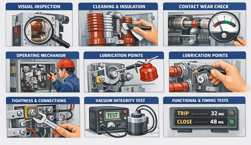 Figure 15. Maintenance of Vacuum Circuit Breakers