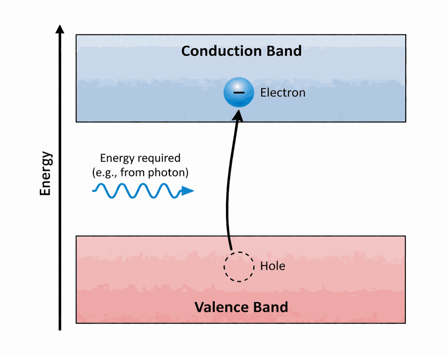 Figure 4. Electron Movement Across the Band Gap