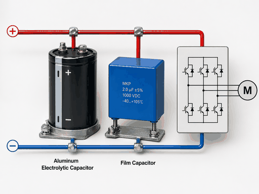 Figure 1. Aluminum Electrolytic Capacitors vs. Film Capacitors