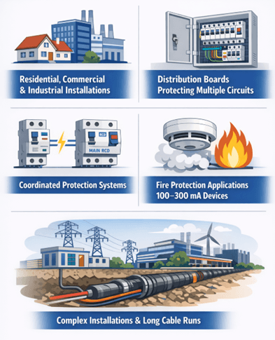 Figure 5. RCD Applications in IEC Systems