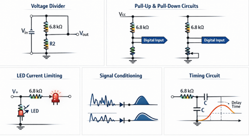 Figure 6. Applications of a 6.8 kΩ Resistor