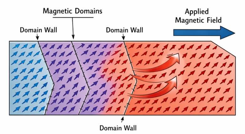 Figure 2. Magnetic Domains and Hysteresis Loss