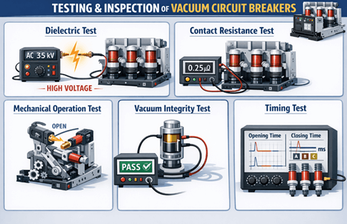 Figure 16. Testing and Inspection of Vacuum Circuit Breakers