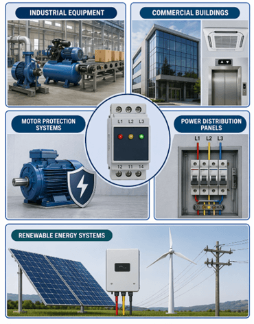 Figure 10. Applications of Phase Monitoring Relays