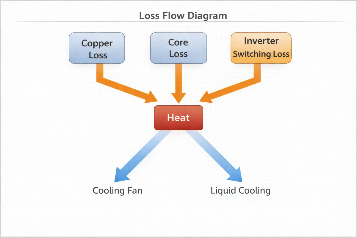 Figure 8. Loss sources in a brushless DC motor