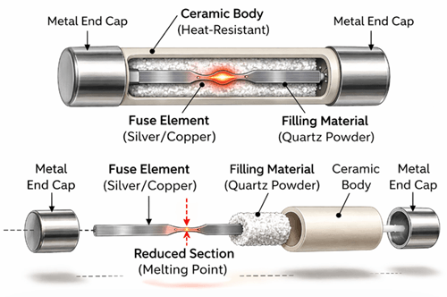 Figure 3. Construction of HRC Fuses