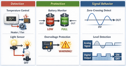 Figure 6. Op-Amp Comparator Applications