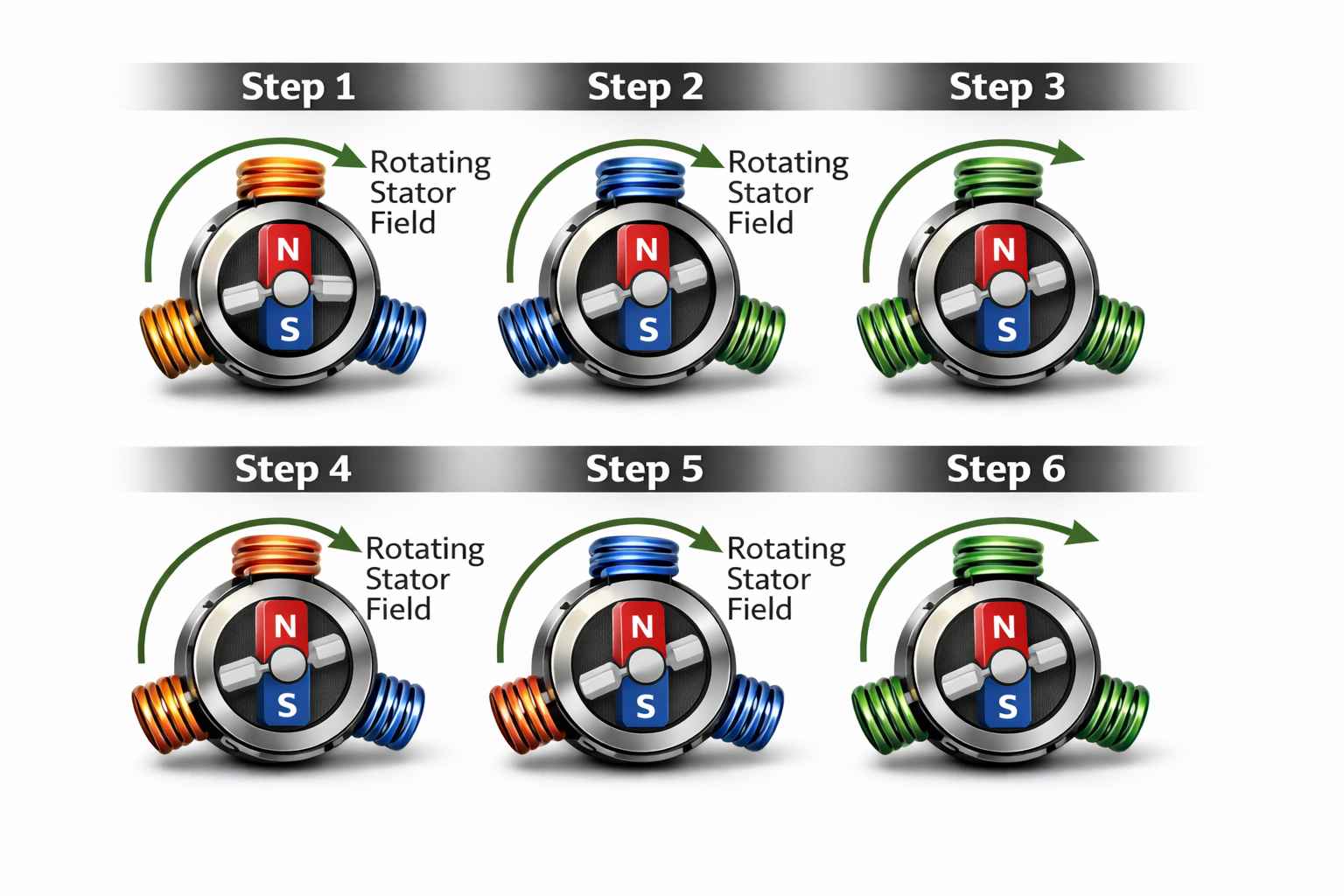 Figure 3. Brushless DC Motor Working Basics