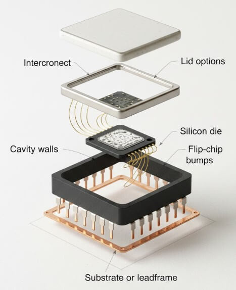 Figure 3. Internal Parts of Open-Cavity IC Packages