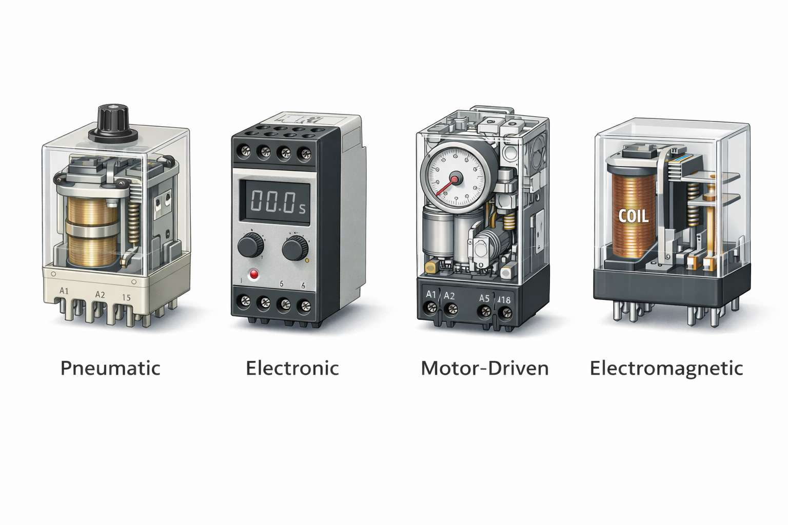 Figure 3. Types of Time Delay Relays