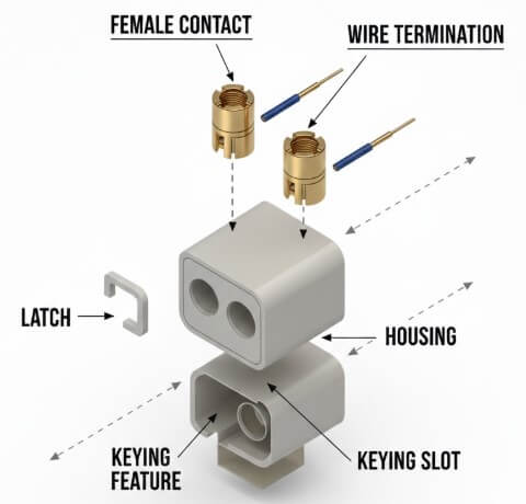 Figure 2. Main Parts of a 2-Pin Connector