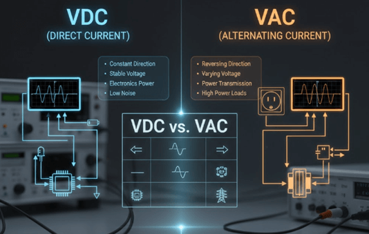 Figure 2. VDC vs. VAC Comparison