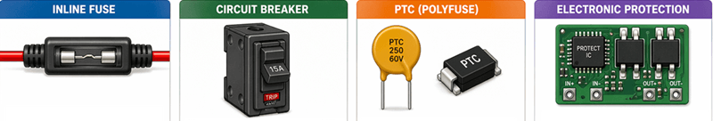 Figure 11. Inline Fuse vs Other Protection Devices