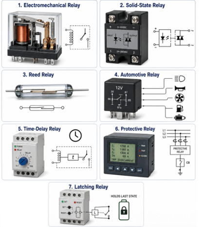 Figure 6. Types of Relays