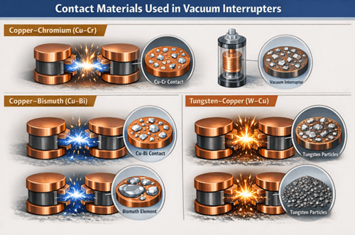 Figure 11. Contact Materials Used in Vacuum Interrupters