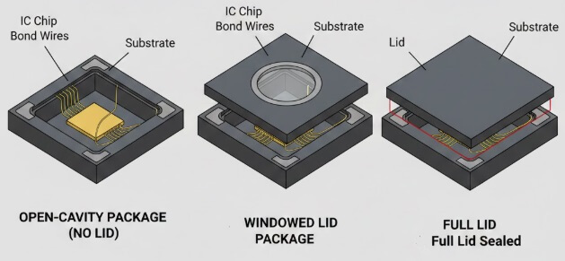 Figure 4. Configuration Options for Open-Cavity IC Packages