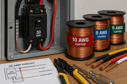 Figure 1. 30 Amp Breaker Wire Size