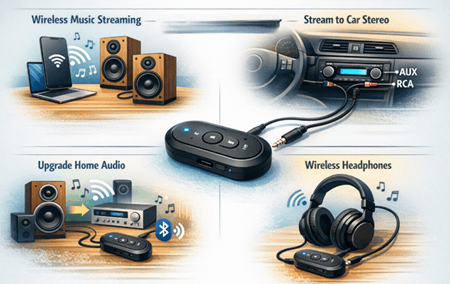 Figure 6. Uses of Bluetooth Receiver