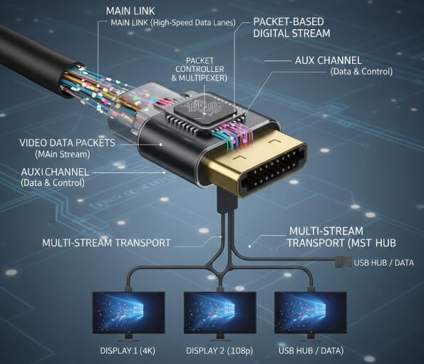 Figure 8. DisplayPort - Packet-based digital stream