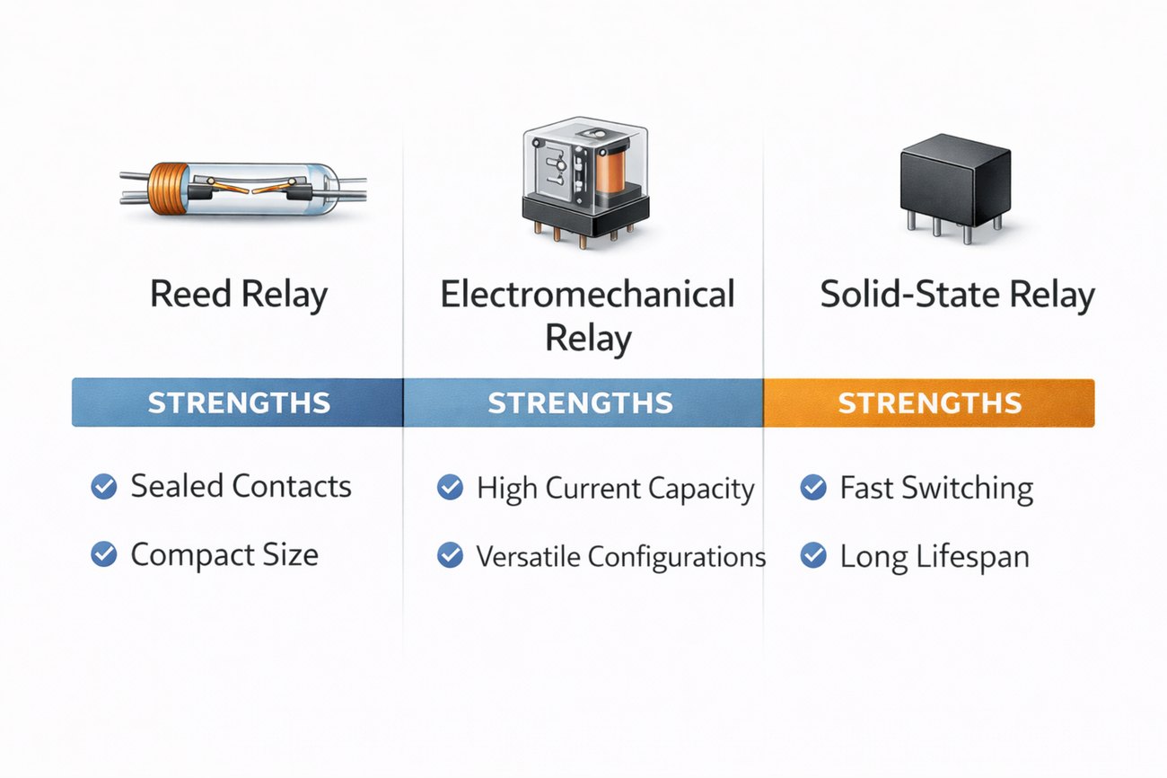 Figure 3. Reed Relay and Other Relay Types