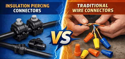 Figure 12. Insulation Piercing Connectors vs Traditional Wire Connectors