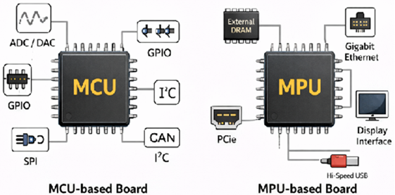 Figure 5. Peripherals, Connectivity, and IO Differences