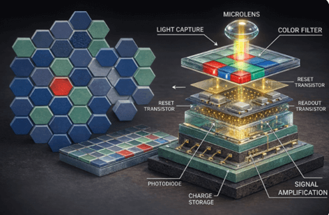 Figure 2. CMOS Image Sensor Working Principle