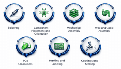 Figure 3. Inspection Areas Covered by IPC-A-610