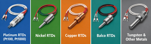 Figure 8. Types of RTD Sensor by Sensing Material