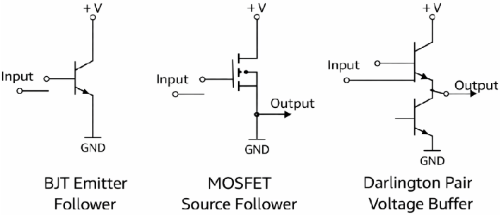 Figure 4. Transistor Voltage Buffer Circuits