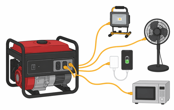 Figure 5. Direct Connection Using Extension Cords