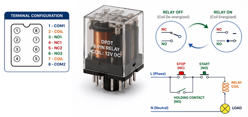 Figure 1. 8-PIN Relay for Holding or Latching Circuit