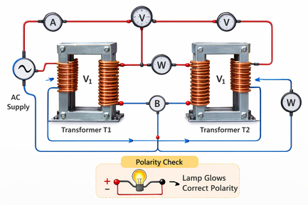 Figure 4. Requirements and Circuit Setup of Sumpner’s Test