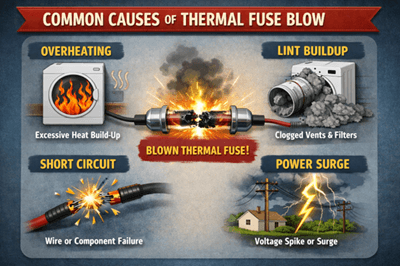 Figure 4. Common Causes of Thermal Fuse Failure
