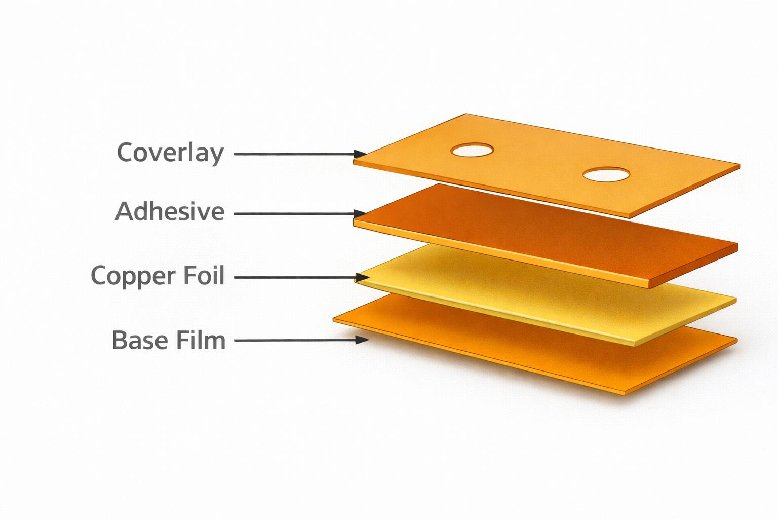 Figure 3. Flex PCB Stackup and Core Layers
