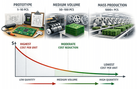 Figure 3. Prototype vs Production Pricing