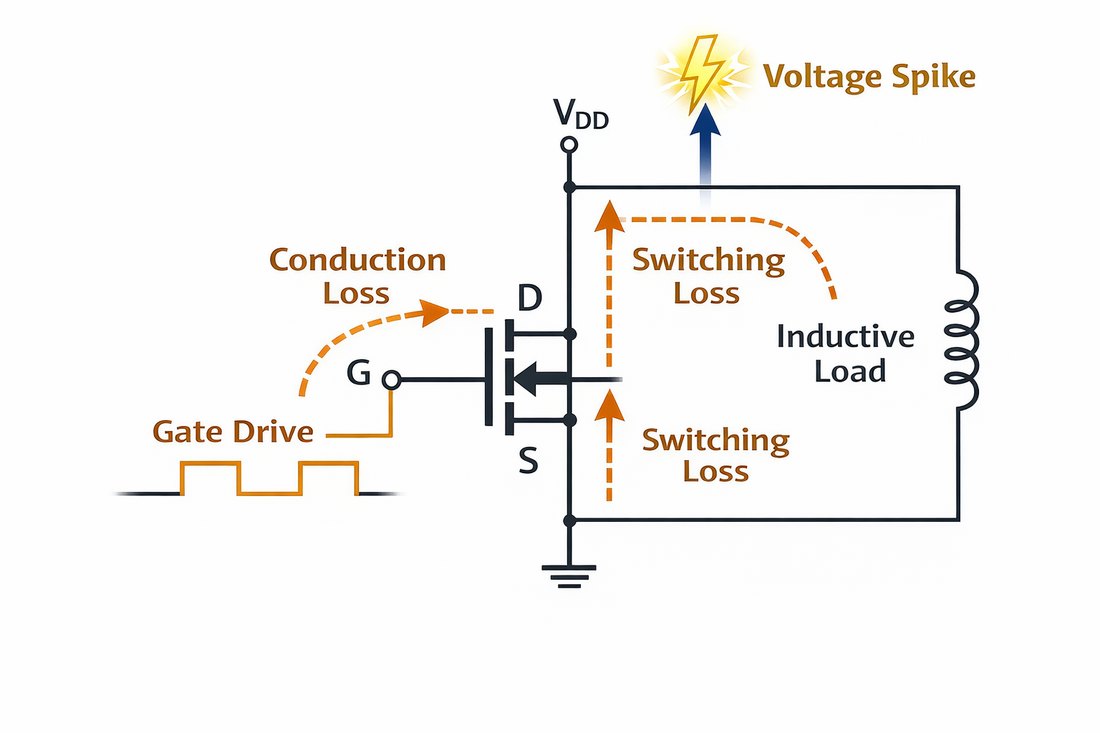 Figure 5. MOSFET Power Loss and Protection