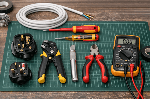 Figure 4. Tools Needed to Wire a BS1363 Plug