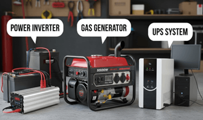 Figure 12. Power Inverter vs Generator vs UPS