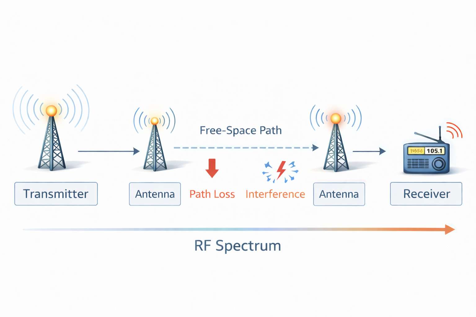 Figure 5. Main parts of a basic RF link