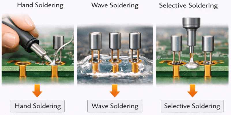 Figure 8. Assembly Methods for Through-Hole Components