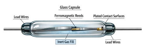 Figure 2. Magnetic Reed Switch Structure