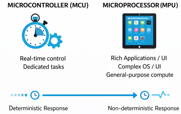 Figure 3. Performance and Behaviour Microprocessor vs Microcontroller