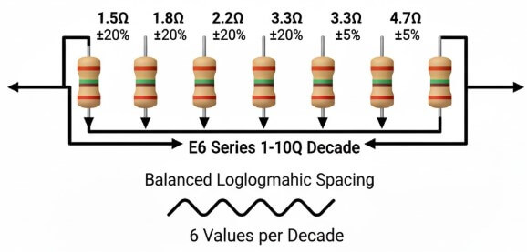 Figure 4. E6 Series: Simple Set With Smaller Gaps 