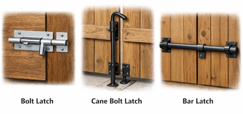 Figure 3. Sliding and Bolt Latches
