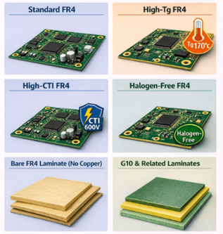 Figure 3. Types of FR4 Material