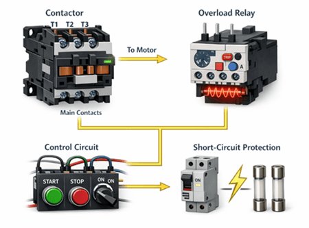 Figure 3. Components of a Motor Starter