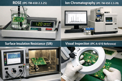 Figure 4. ROSE vs. Ion Chromatography vs. SIR vs. Visual Inspection